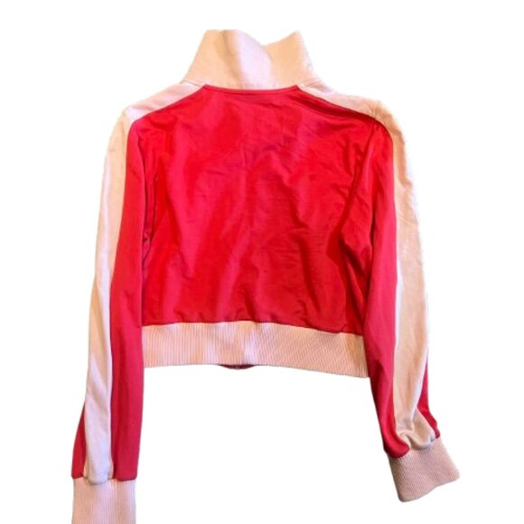 Alice + Olivia Women's Red Air Jackson Cropped Track Jacket Size S - Picture 3 of 6
